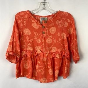 Osh Kosh Girls Orange Peplum Top 5T - NWT